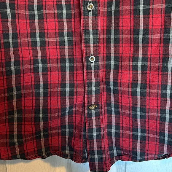 Carhartt men’s red long sleeve button down plaid shirt size medium - Picture 4 of 8